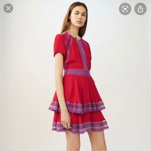 Lace tiered Maje Dress